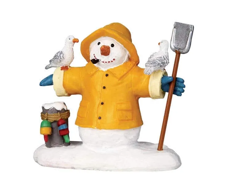 lemax-fisherman-snowman-figurine-bonhomme-de-neige-p-cheur image 1