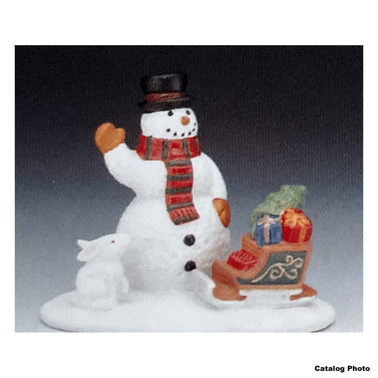 lemax-snow-bunny-figurine-lapin-des-neiges-miniature image 1