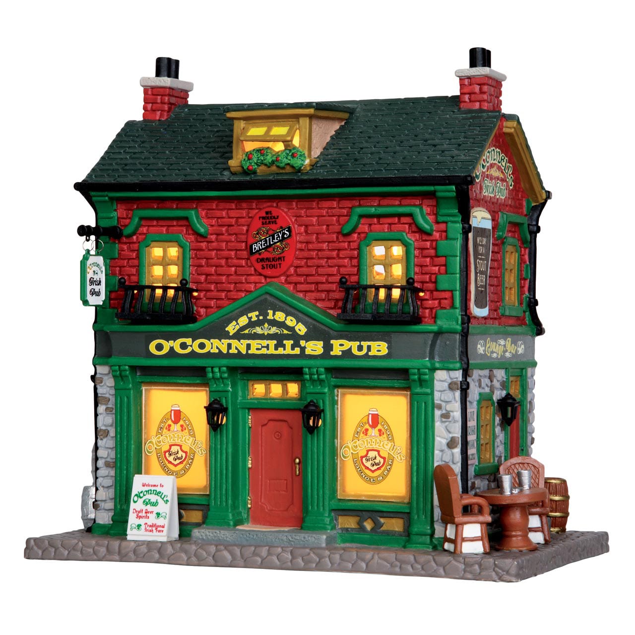 lemax-o-connells-irish-pub-pub-irlandais-miniature-de-village image 1