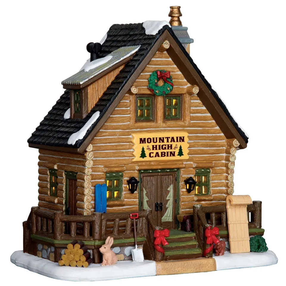 lemax-mountain-high-cabin-cabane-lumineuse-coventry-cove image 1