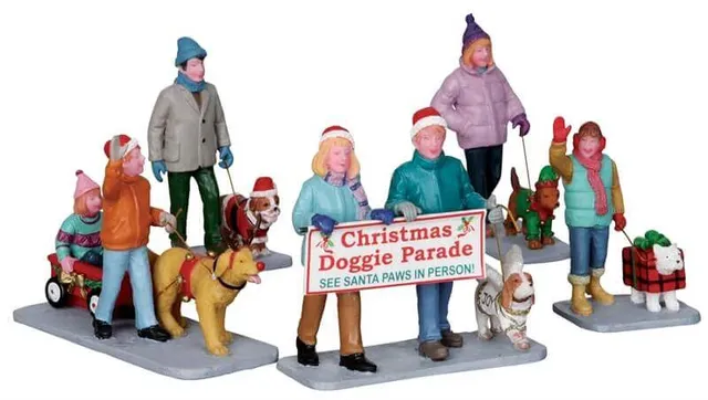 lemax-christmas-doggie-parade-set-of-5-figurines-chiens image 1