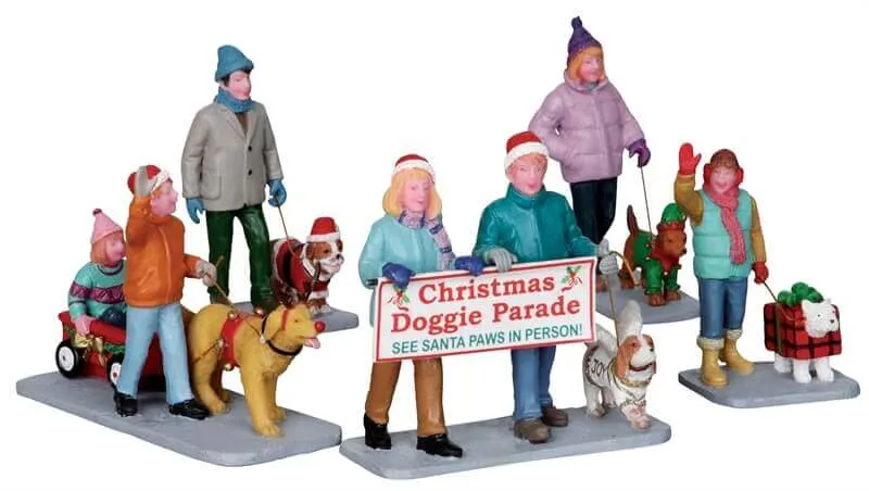 lemax-christmas-doggie-parade-set-of-5-figurines-chiens image 1