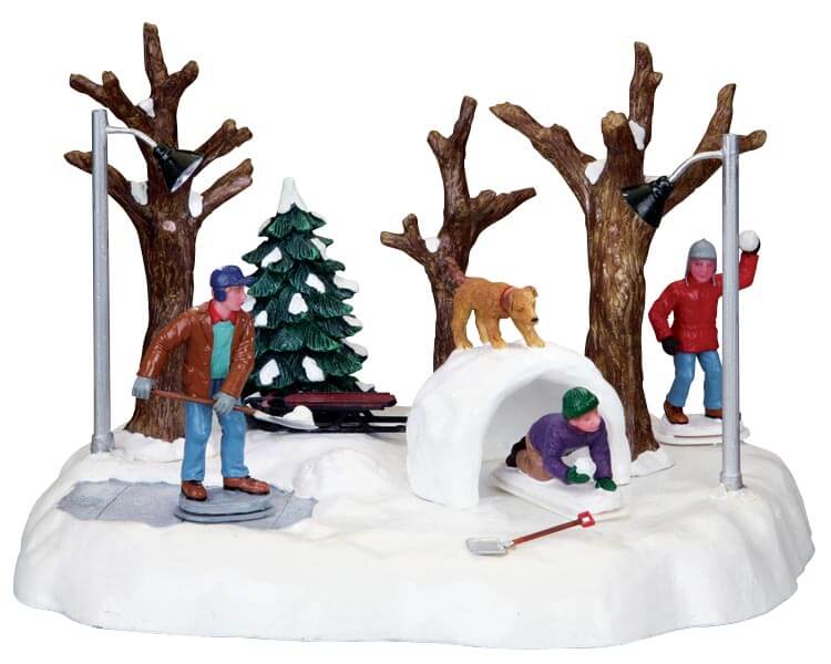 lemax-surprise-attack-figurine-village-de-no-l-bataille-de-neige image 2