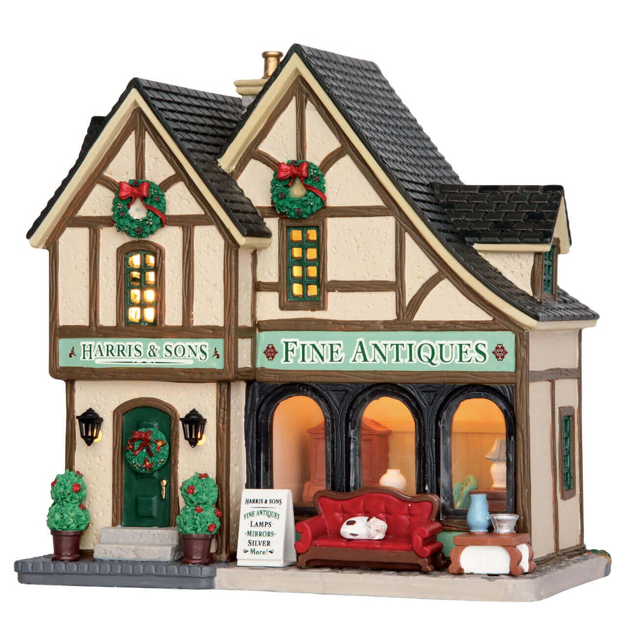 lemax-harris-sons-fine-antiques-boutique-miniature-lumineuse image 1