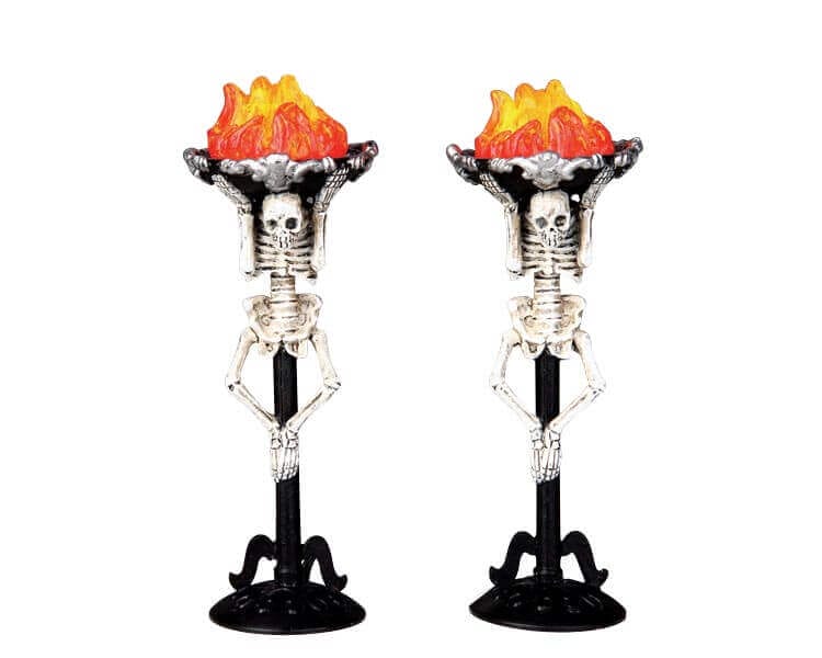 lemax-corpse-torch-torche-lumineuse-spooky-town-miniature image 1