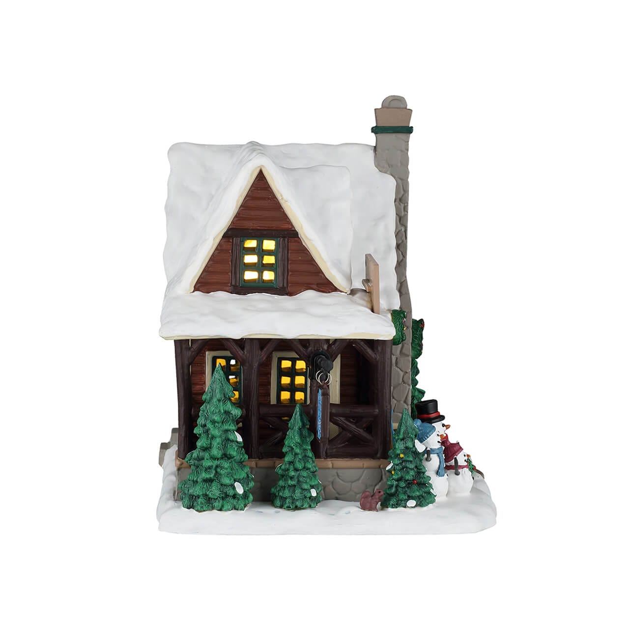 lemax-cozy-forest-cabin-cabane-foret-enneigee-vail-village image 2