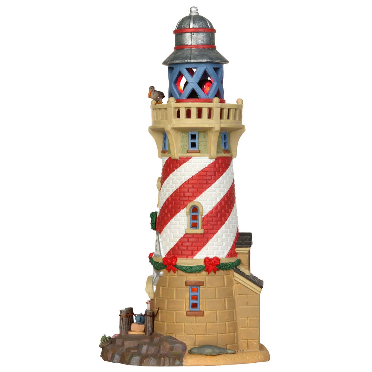 lemax-snug-harbor-lighthouse-phare-miniature-lumineux-balise-rotative image 3