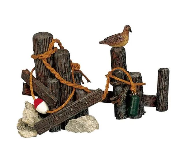 lemax-wooden-mooring-amarrage-en-bois-pour-village-miniature image 1