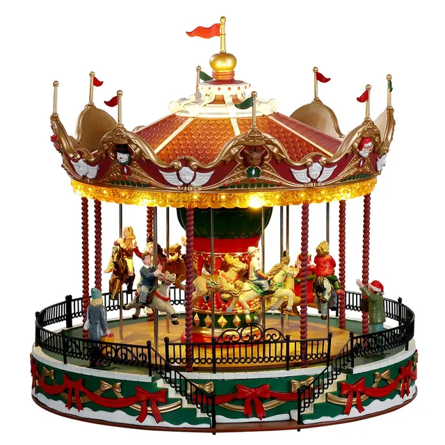 lemax-santa-carousel-carrousel-de-no-l-anim-musical-lumineux image 1