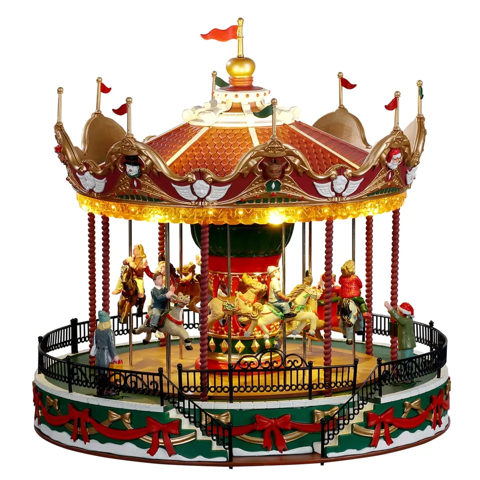 lemax-santa-carousel-carrousel-de-no-l-anim-musical-lumineux image 1