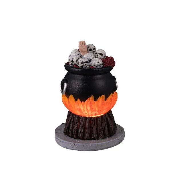 lemax-skull-stew-cauldron-figurine-chaudron-halloween-spooky-town image 1
