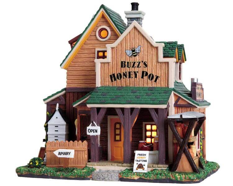 lemax-buzz-s-honey-pot-boutique-miniature-pot-de-miel-lumineuse image 4