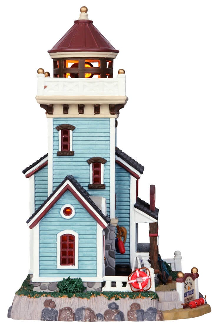 lemax-rocky-cape-historic-lighthouse-phare-miniature-lumineux-village-de-no-l image 3