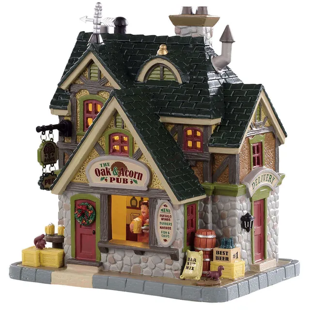 lemax-the-oak-and-acorn-pub-pub-anglais-miniature-lumineux image 1