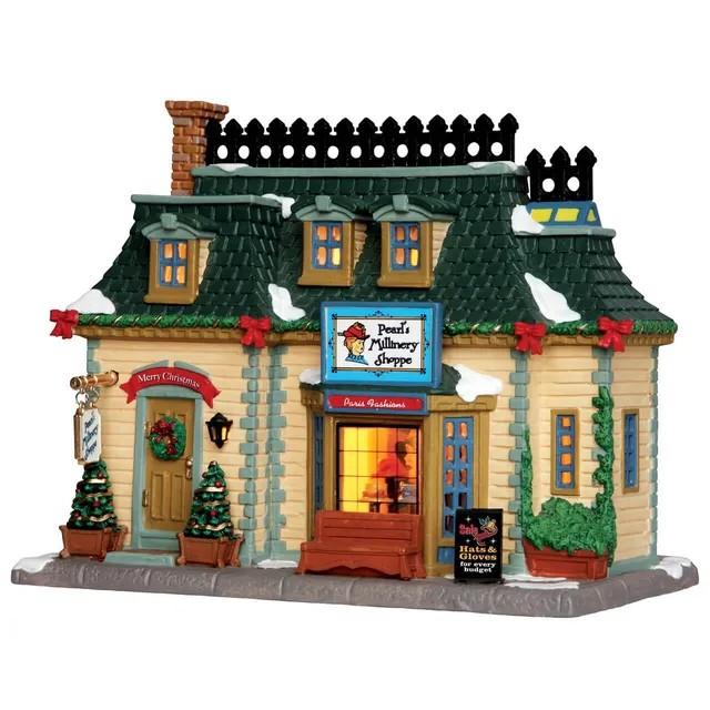 lemax-pearl-s-millinery-shoppe-boutique-lumineuse-village-de-no-l image 1