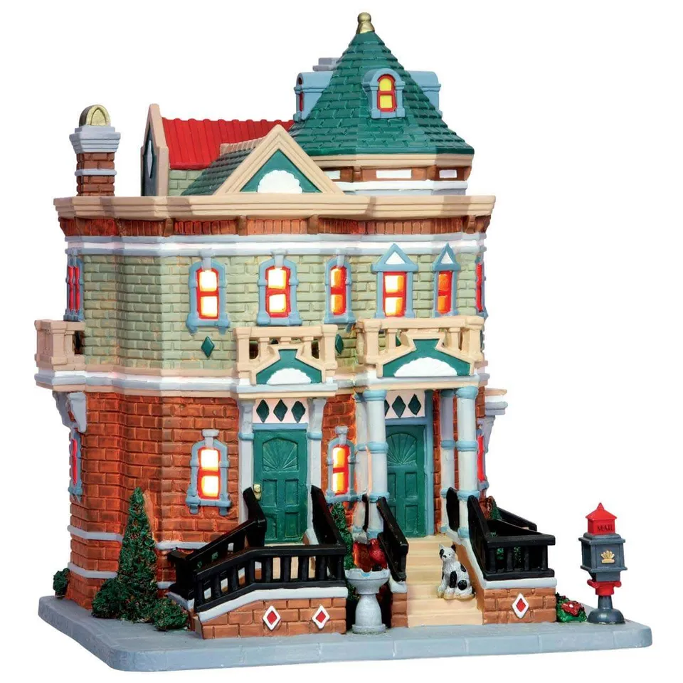 lemax-paddy-s-brownstone-maison-lumineuse-village-de-no-l image 1