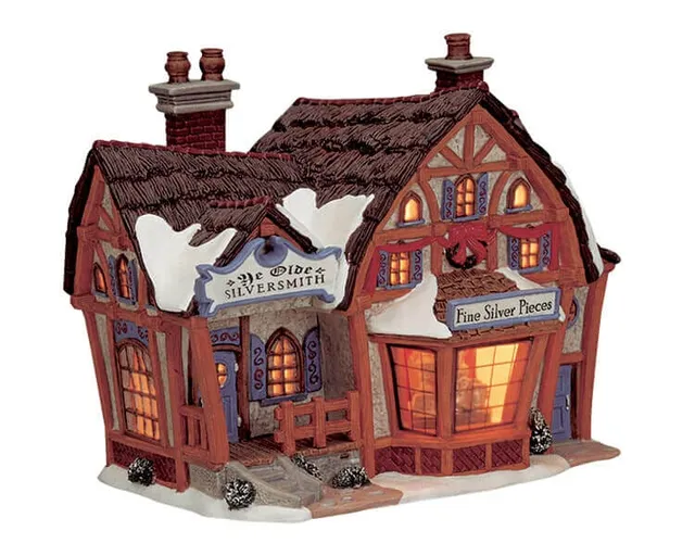 lemax-ye-olde-silversmith-boutique-artisan-lumineuse-village-miniature image 1