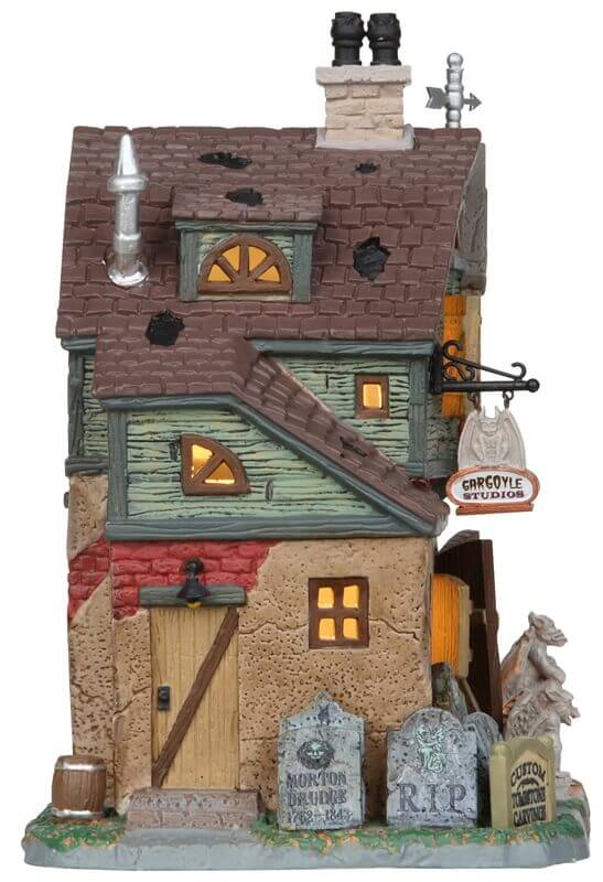 lemax-gargoyle-sculptor-s-studio-b-timent-spooky-town-lumineux image 3