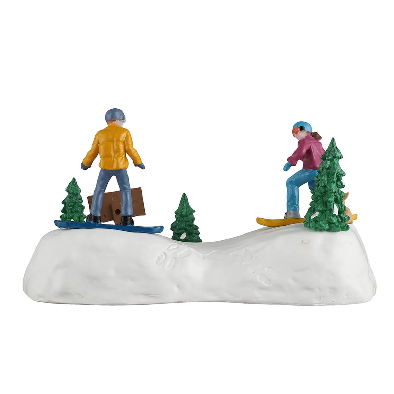 lemax-vail-village-snowboarding-practice-figurines-d-butants-lisi-re-for-t image 4