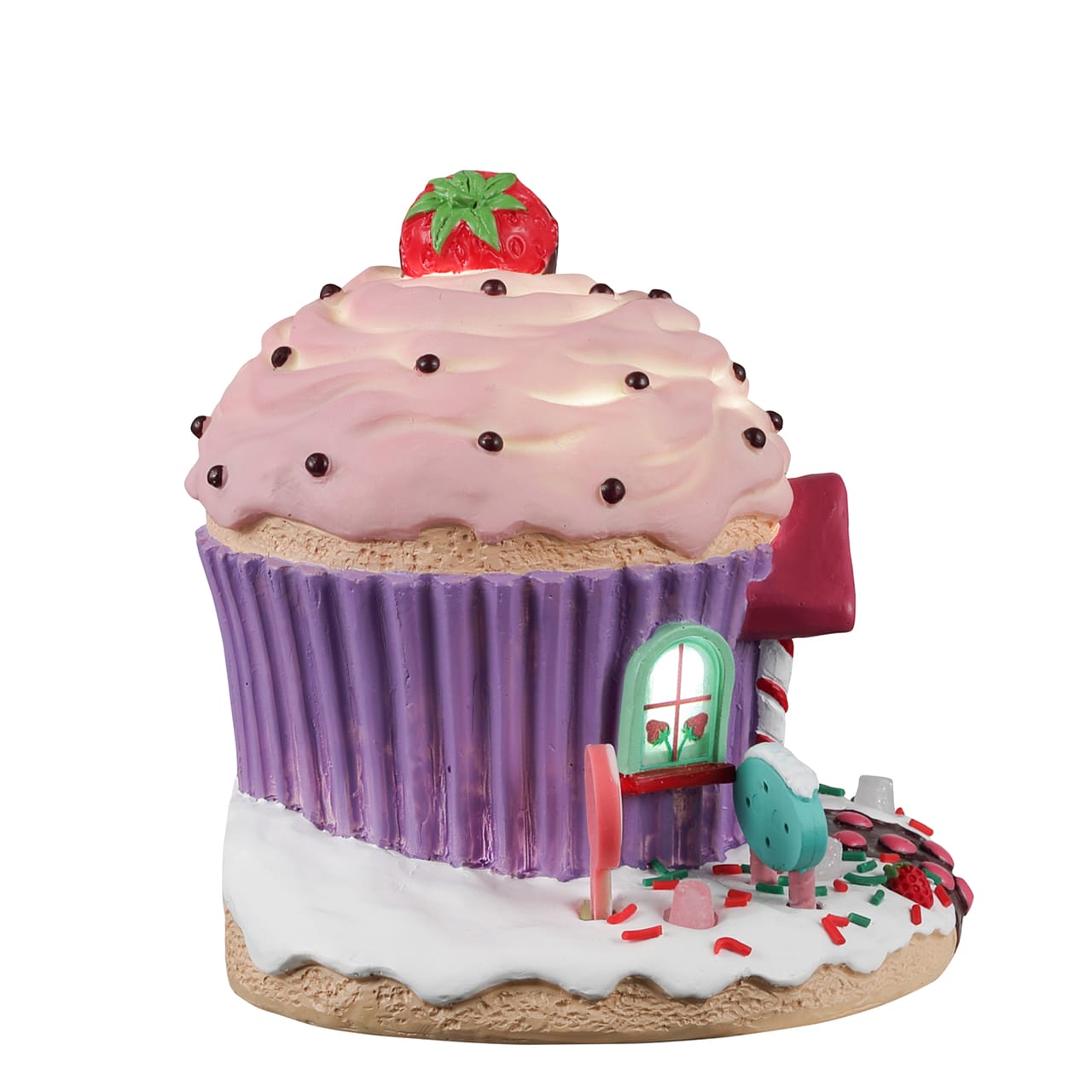 lemax-strawberry-bungalow-maison-camp-cupcake-lumineuse image 2