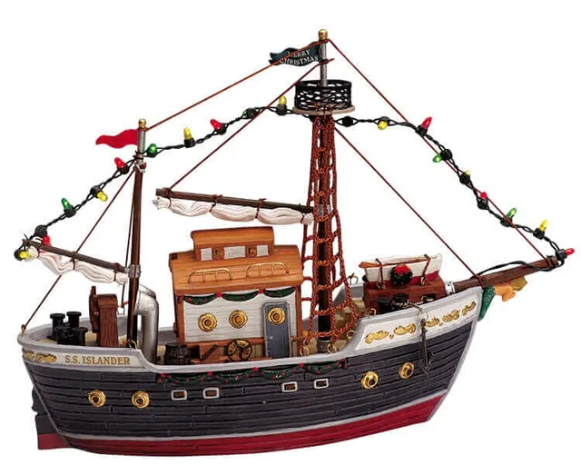 lemax-s-s-islander-bateau-miniature-lumineux-village-de-no-l image 1
