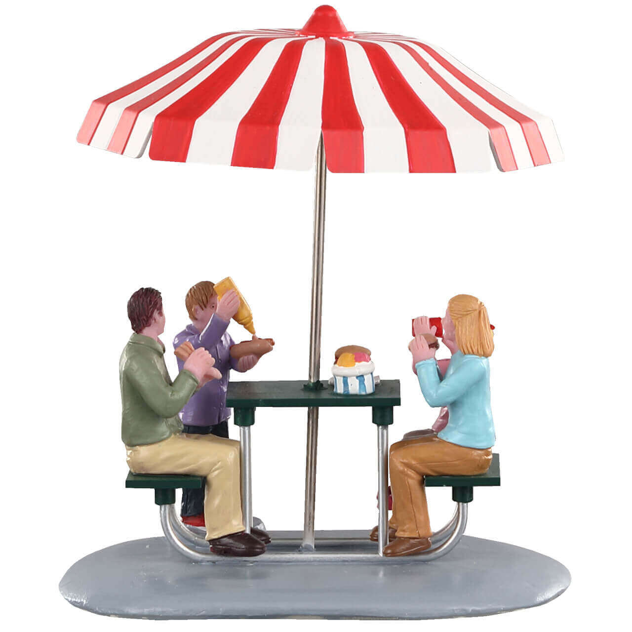 lemax-lunch-at-the-park-figurine-famille-pique-nique-village image 4
