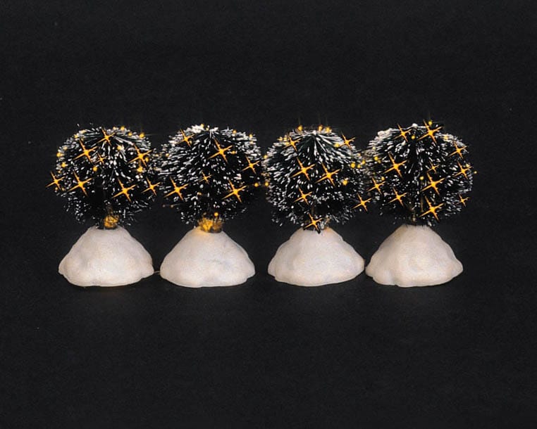 lemax-2-shimmering-round-bristle-tree-lot-de-2-sapins-miniatures-stables image 1