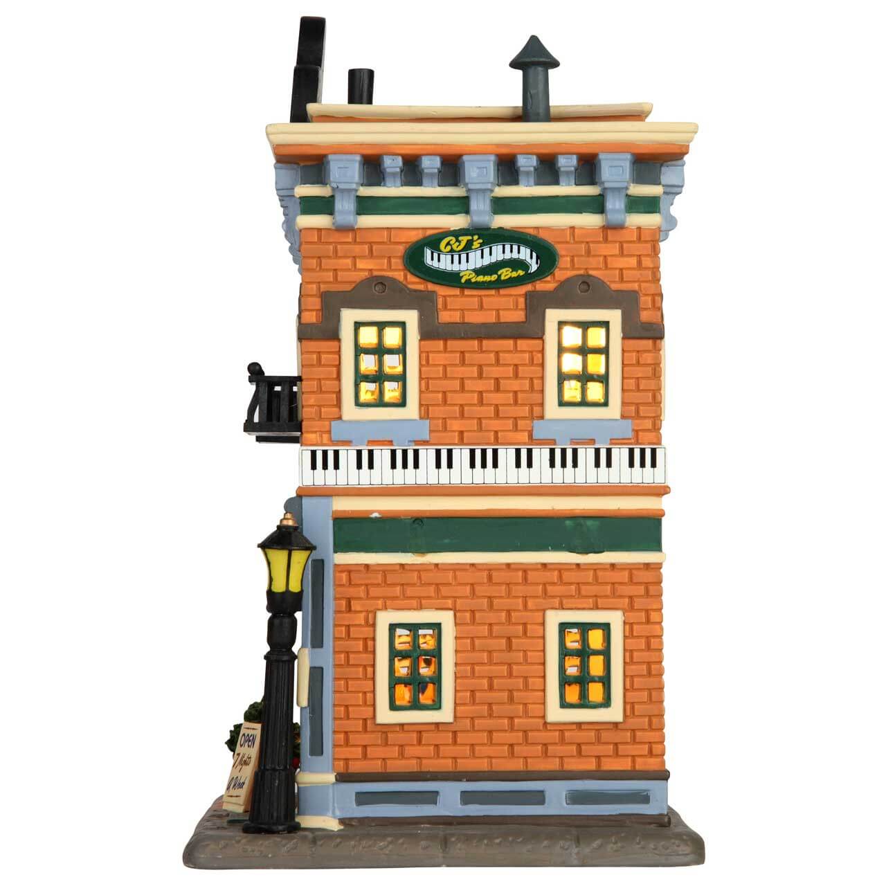 lemax-cj-s-piano-bar-b-timent-de-village-miniature-lumineux image 3