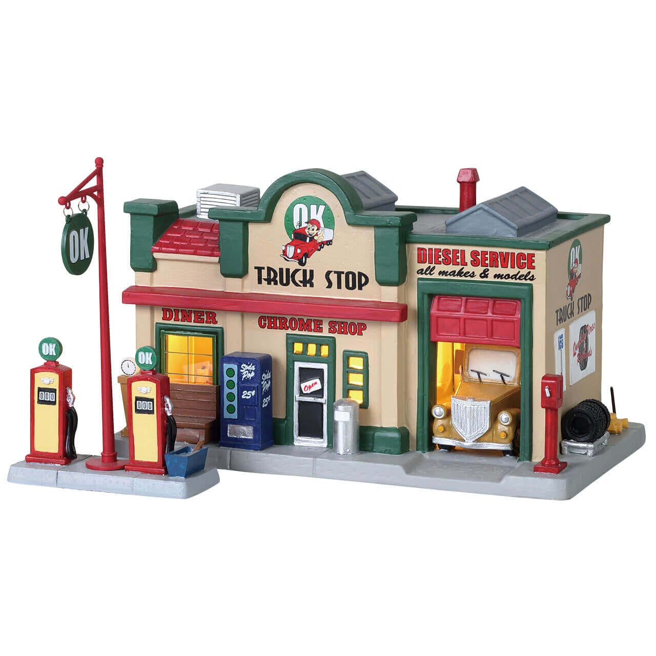 lemax-ok-truck-stop-b-timent-relais-routier-village-miniature image 1