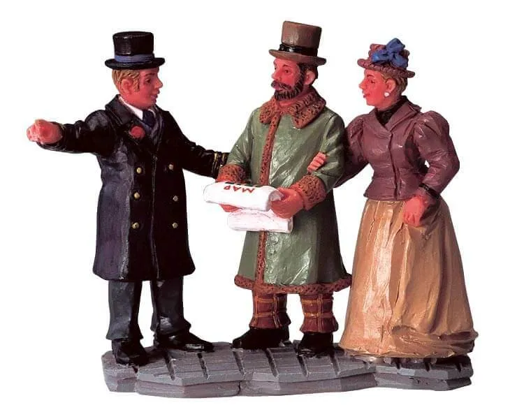 lemax-getting-directions-figurine-village-miniature image 1