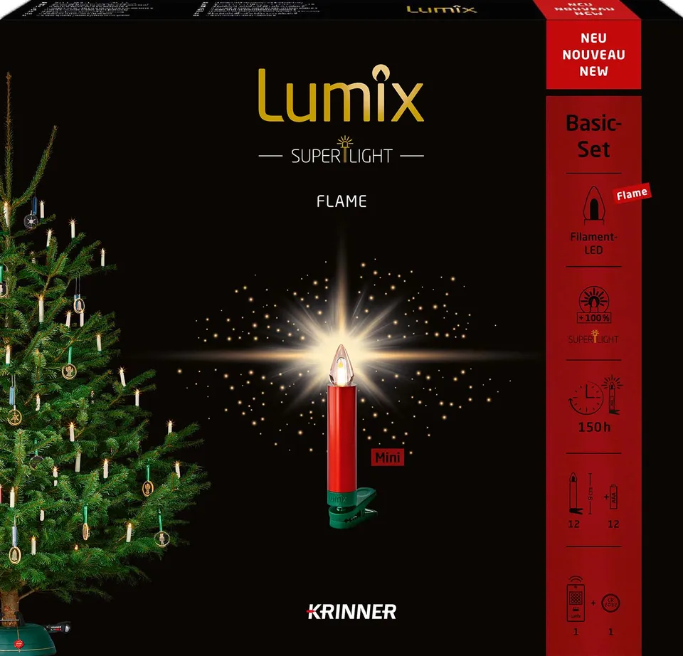 krinner-lumix-superlight-flame-mini-m-tal-rouge-base-bougies-led-filament image 1