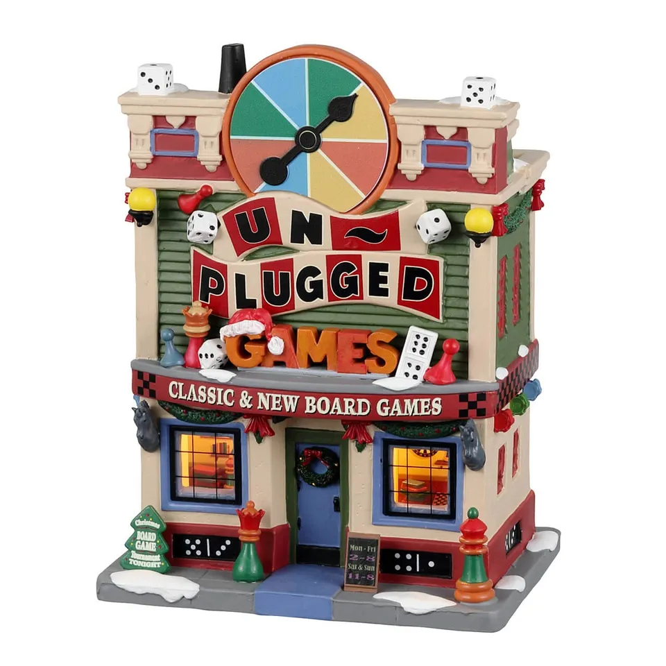 lemax-unplugged-games-caddington-boutique-de-jeux-miniature-lumineuse image 1