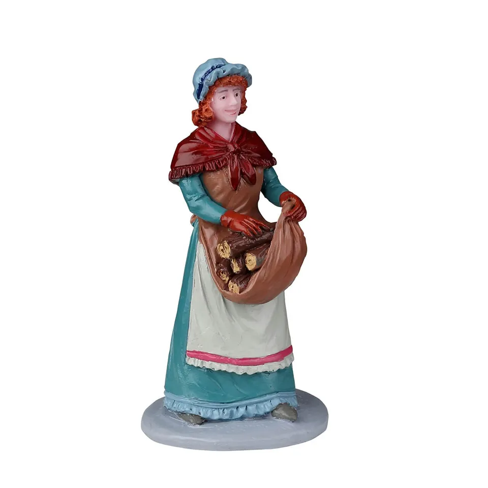 lemax-wood-for-the-fire-figurine-caddington-village-femme-au-bois image 1