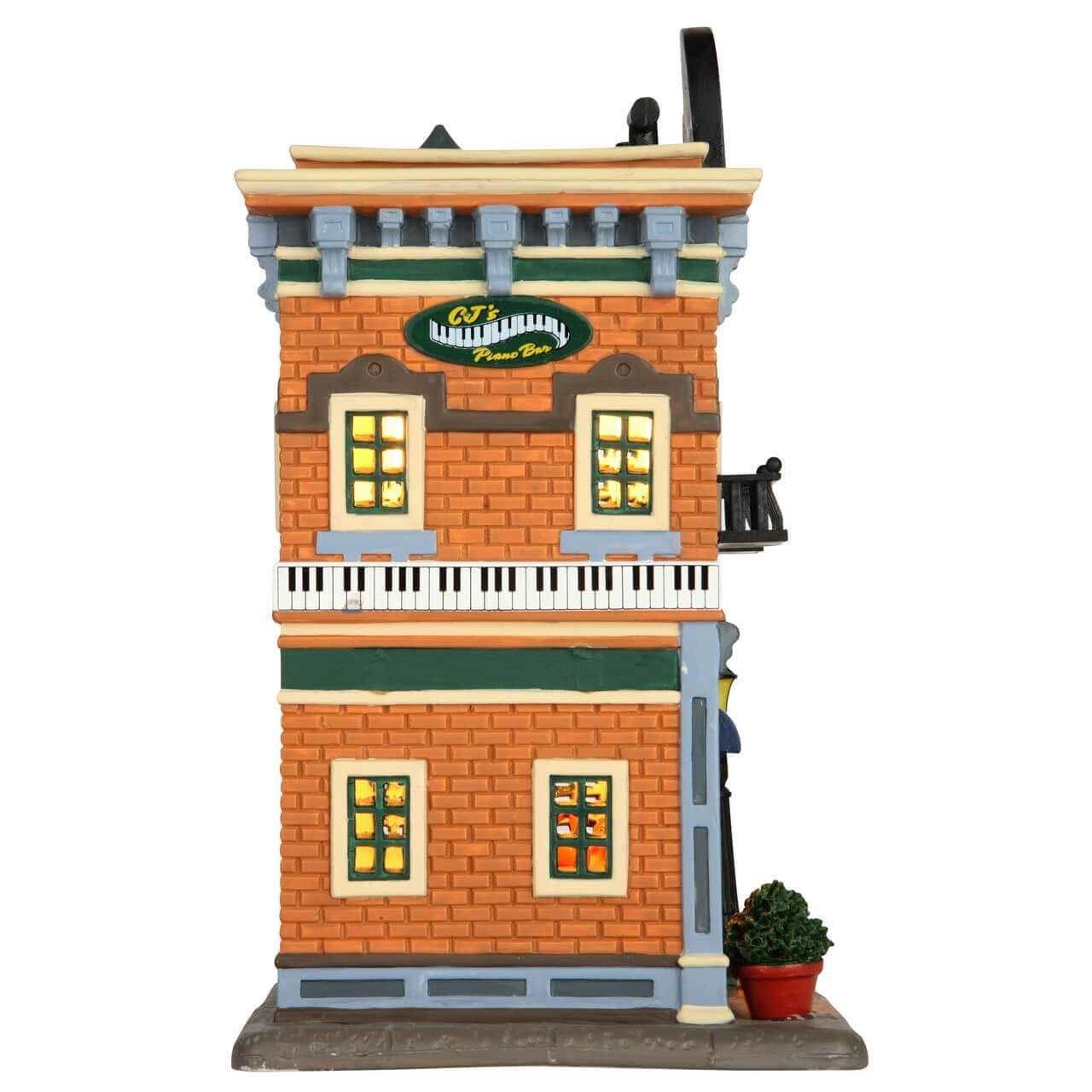 lemax-cj-s-piano-bar-b-timent-de-village-miniature-lumineux image 2