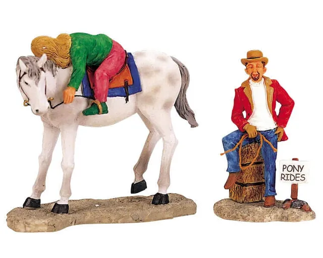 lemax-pony-rides-man-ge-poneys-miniature image 1