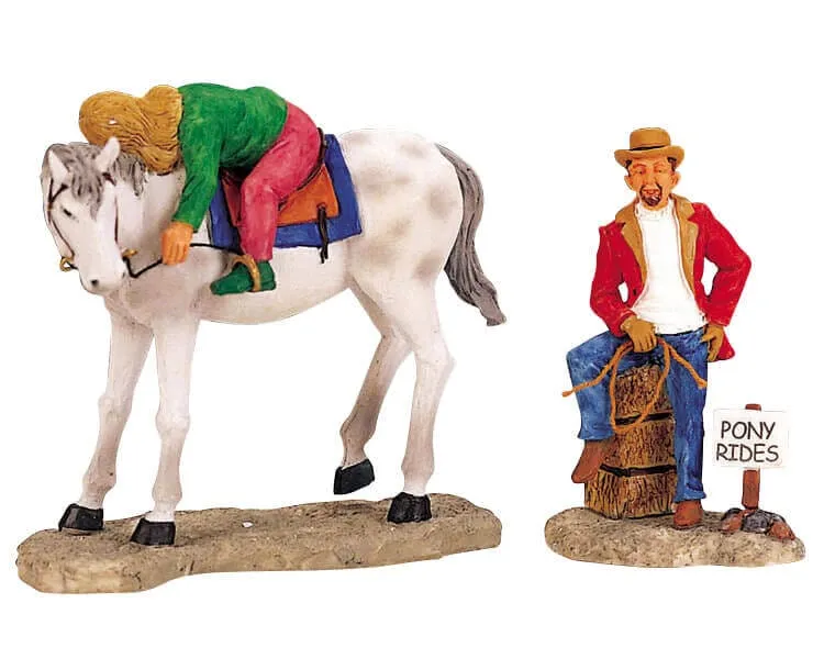 lemax-pony-rides-man-ge-poneys-miniature image 1