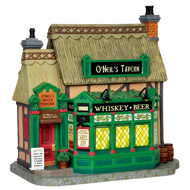 lemax-o-neil-s-irish-tavern-b-timent-lumineux-village-de-no-l image 1