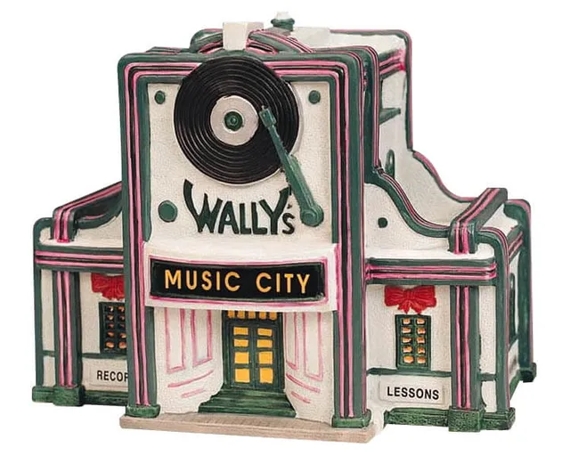 lemax-wally-s-music-city-b-timent-miniature-lumineux image 1