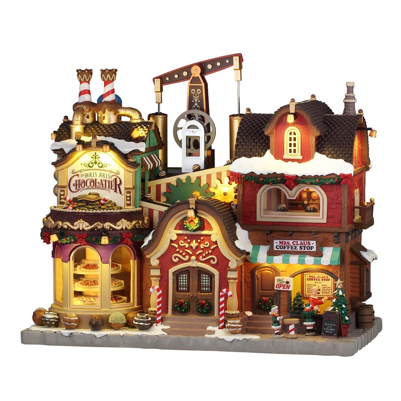 lemax-the-holly-jolly-chocolatier-mrs-claus-coffee-shop-b-timent-lumineux-santa- image 2