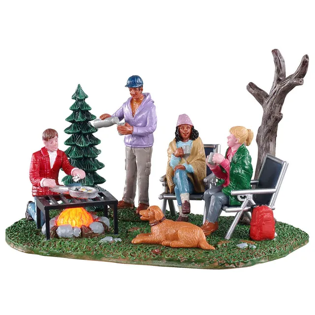 lemax-camping-couples-figurine-campeurs-et-feu-de-camp image 1