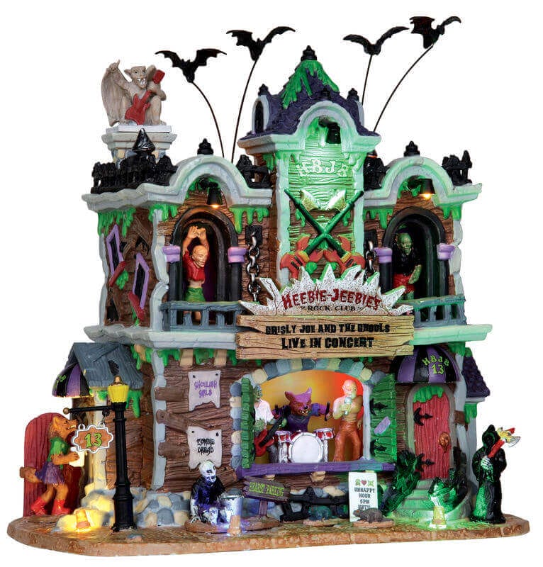 lemax-heebie-jeebie-s-rock-club-b-timent-halloween-lumineux-spooky-town image 2