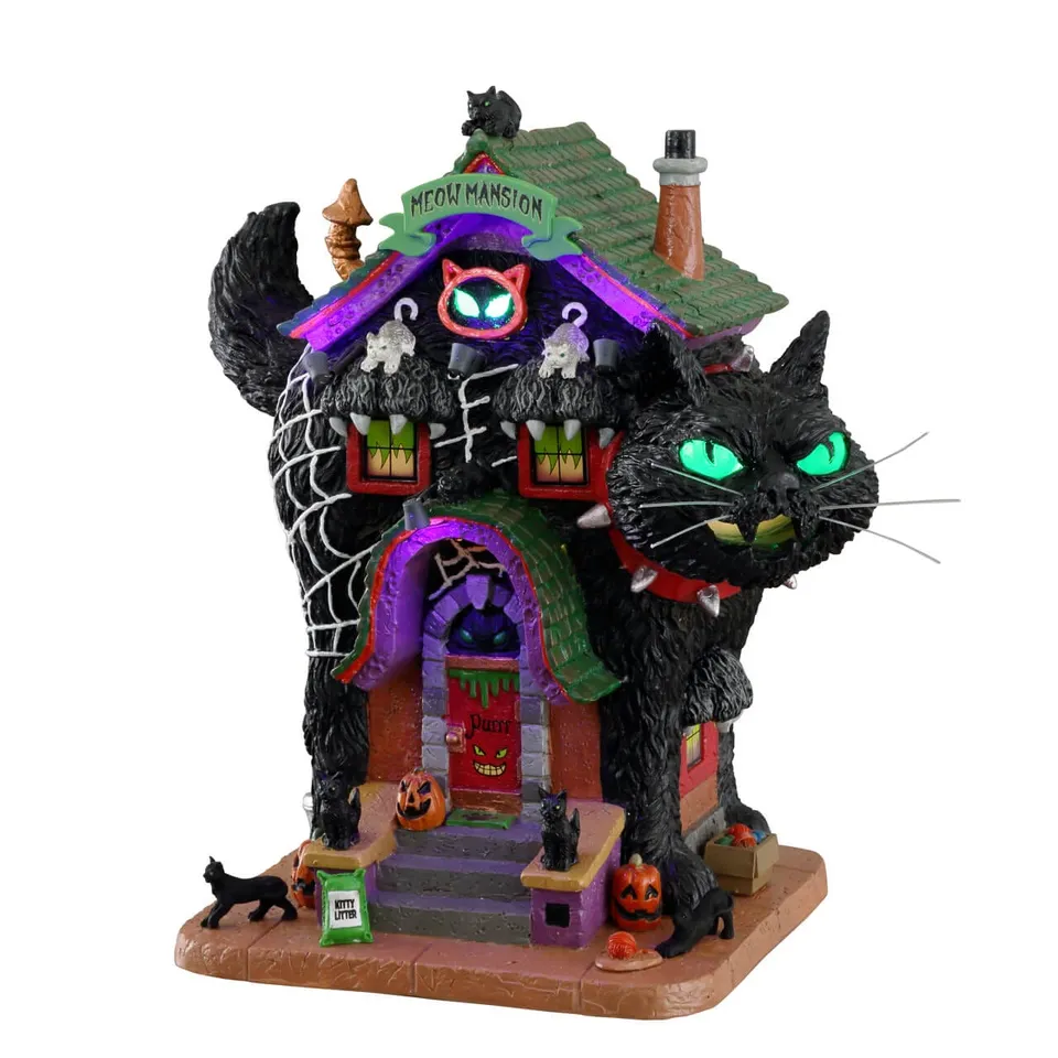 lemax-meow-mansion-maison-hant-e-chats-lumineuse-spooky-town image 1