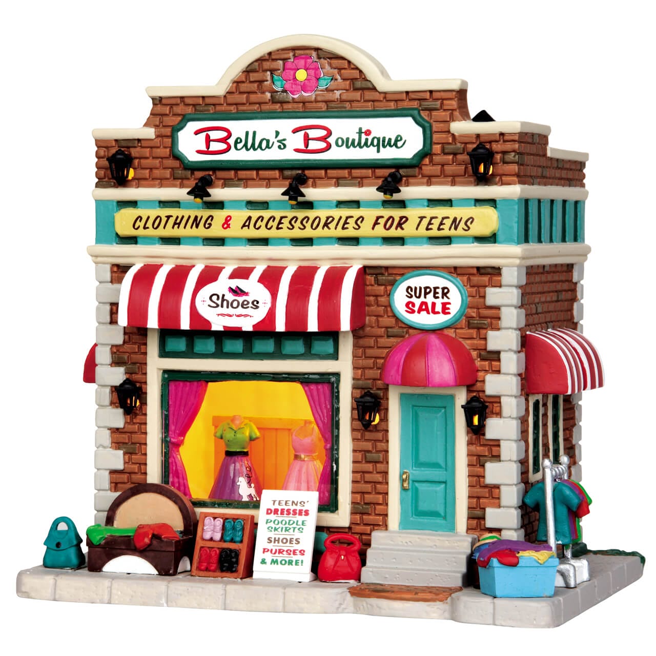 lemax-bella-s-boutique-maison-commerce-lumineux-village-miniature image 4