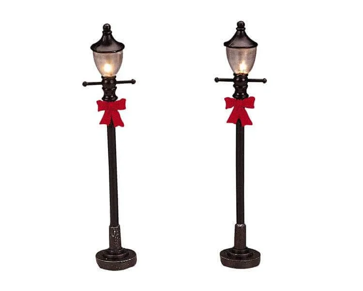 lemax-4-gas-street-lamp-lot-de-4-lampadaires-de-village image 1