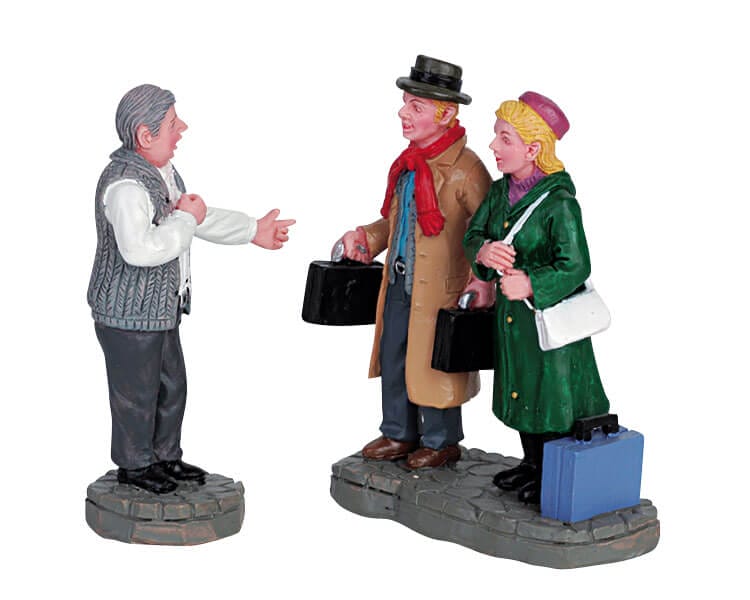 lemax-the-guests-arrive-figurine-sc-ne-d-arriv-e-village-de-no-l image 2
