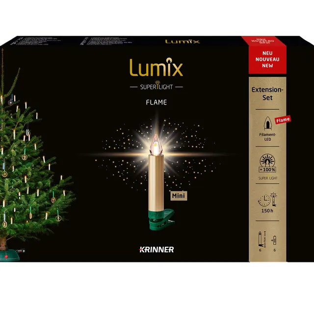 krinner-lumix-superlight-flame-mini-metallic-gold-erweiterung-mini-bougies-led image 1
