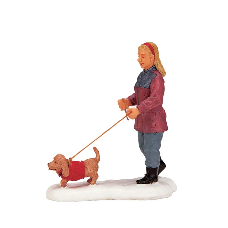 lemax-strolling-with-pooch-figurine-promenade-au-village-de-no-l image 1
