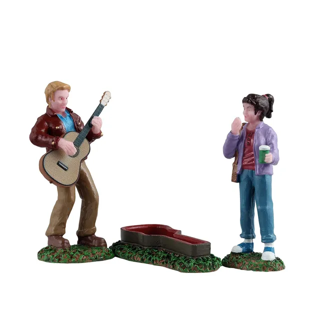 lemax-harvest-crossing-rockin-billy-figurine-guitariste image 1
