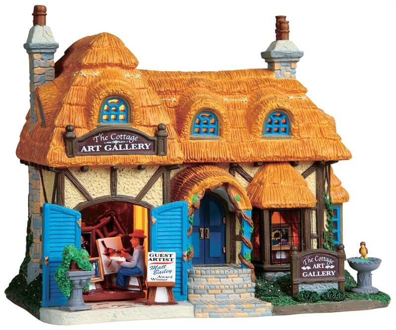 lemax-the-cottage-art-gallery-maison-miniature-lumineuse-village-de-no-l image 1