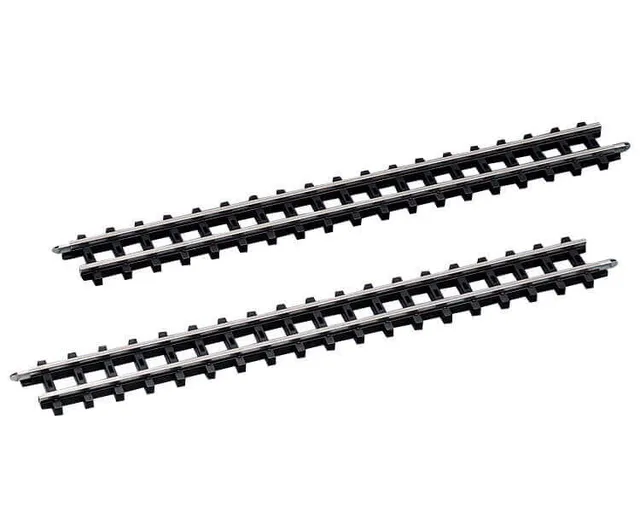 lemax-2-pc-straight-railway-tracks-rails-droits-x2-pour-village image 1